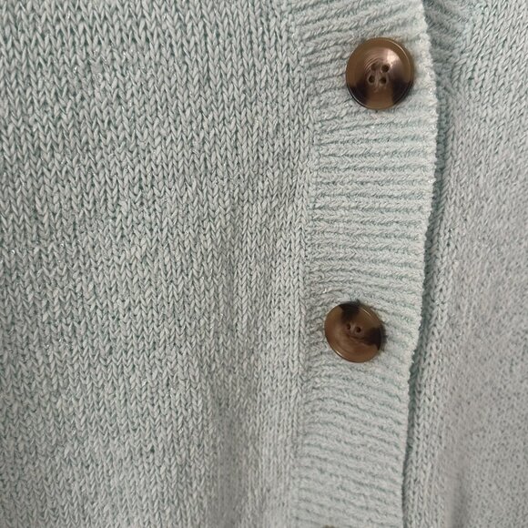 Ann Taylor Aqua Textured Boyfriend Cardigan Large - Picture 2 of 3